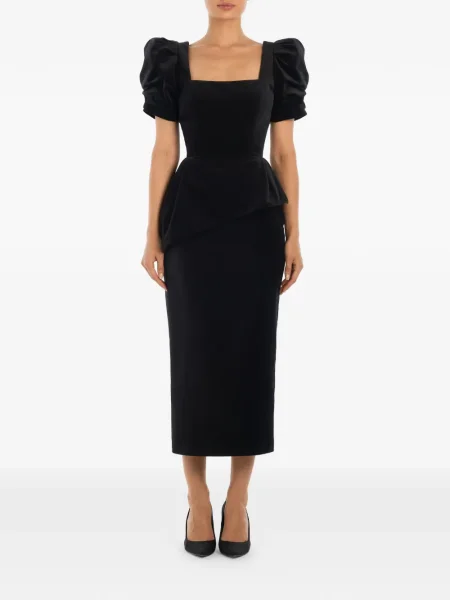 Cu peplum fusta maxi Post Meridiem negru