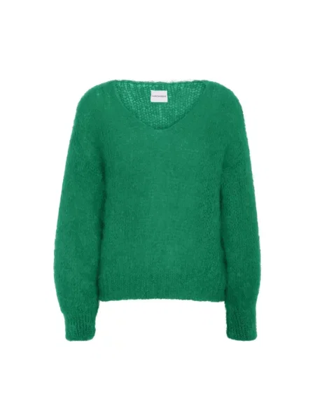 Sweter Americandreams wełniany zielony