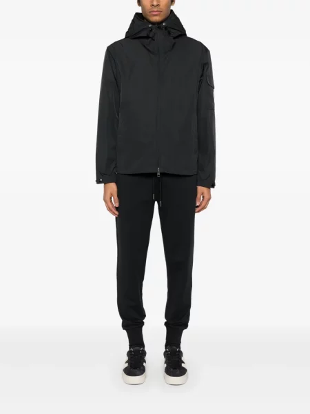 Geacă Moncler cu glugă negru