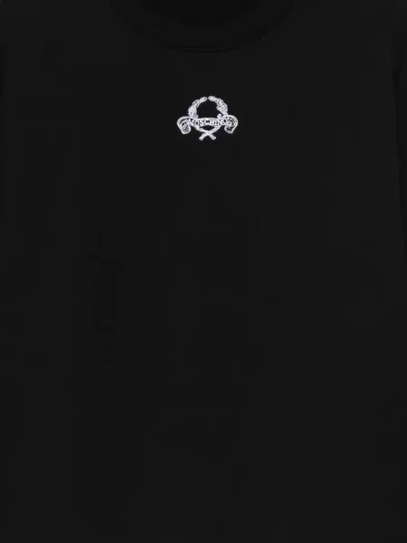 Hanorac crewneck Moschino cu broderie negru