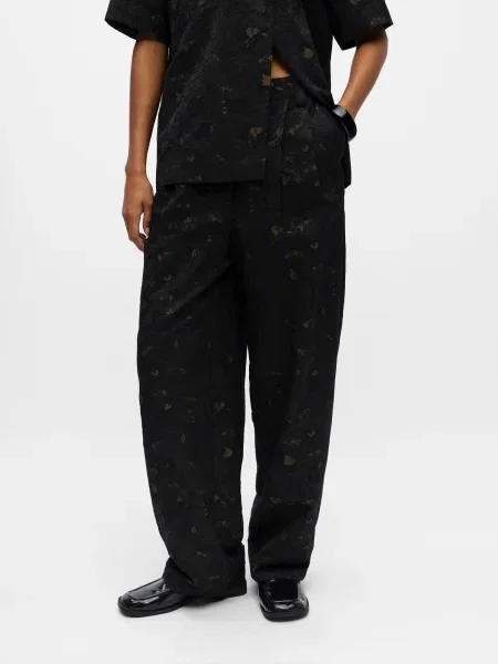 OBJECT Pantaloni cutați OBJLOVIA maro negru