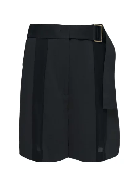 Pantaloni scurți Club21 Collection din crep negru