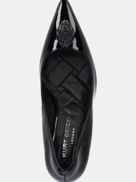 Bőr tűsarkú félcipő Kurt Geiger London fekete