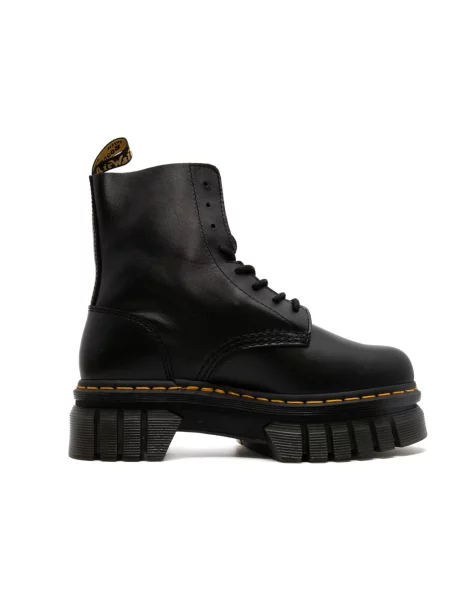 Lekkie botki Dr. Martens skórzane na płaskim obcasie czarne