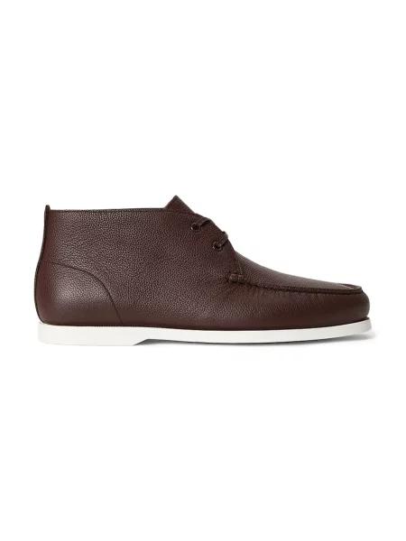 Polo Ralph Lauren mocasini pentru bărbați din piele Merton Chuka maro