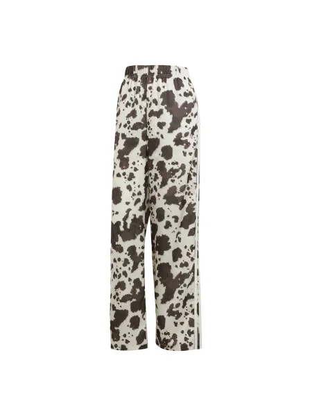 ADIDAS ORIGINALS Kalhoty Satin Wide Leg tmavě / offwhite hnědá