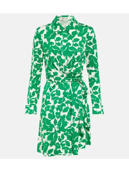 Rochie Diane Von Furstenberg cu model floral verde