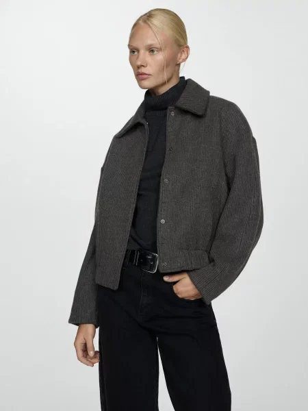 Жакет MANGO темно-сірий сірий