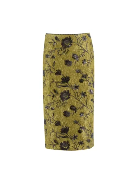 Długa spódnica maxi Ermanno Scervino z cekinami brązowa