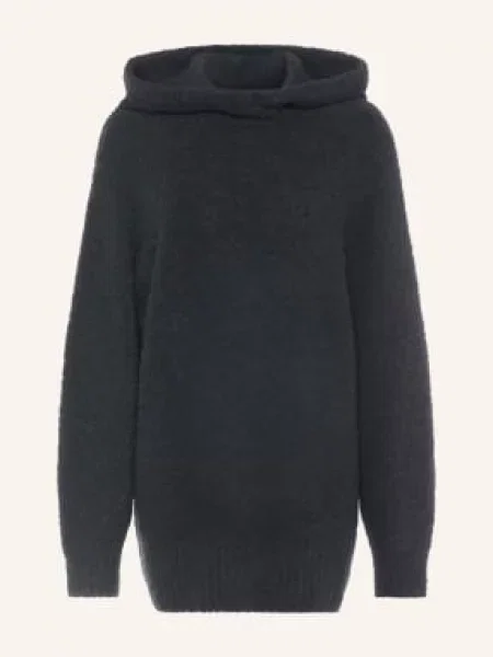 Marc Cain Pletená Mikina S Kapucí Z Alpaky black new černá
