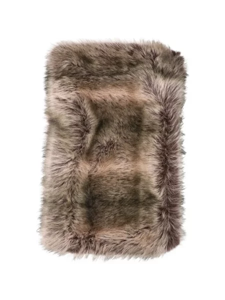 Fular The Frankie Shop cu blană maro