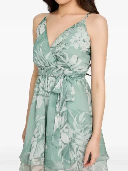 Rochie Guess cu model floral cu imagine verde