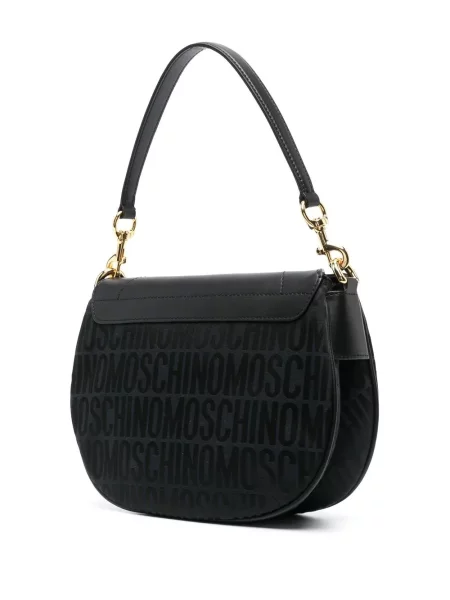 Geantă shopper Moschino cu imagine negru