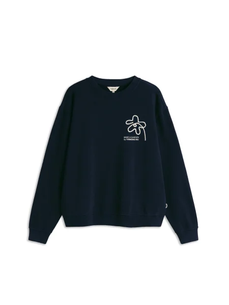 Palton Thinking Mu cu model floral alb