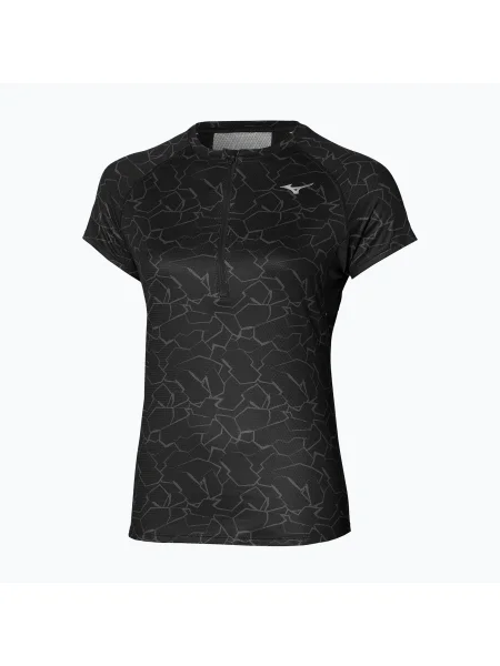 Tricou de alergare pentru femei Mizuno Graphic Trail Tee negru