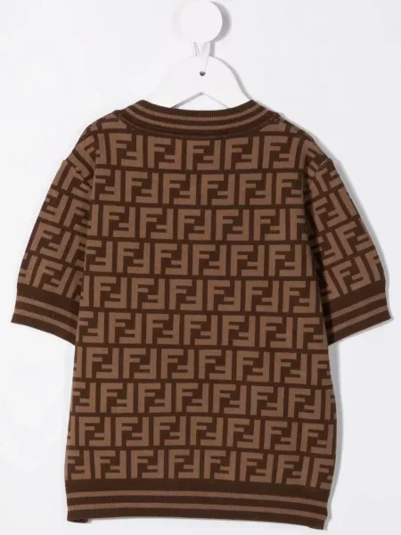 Dětské top Fendi hnědý
