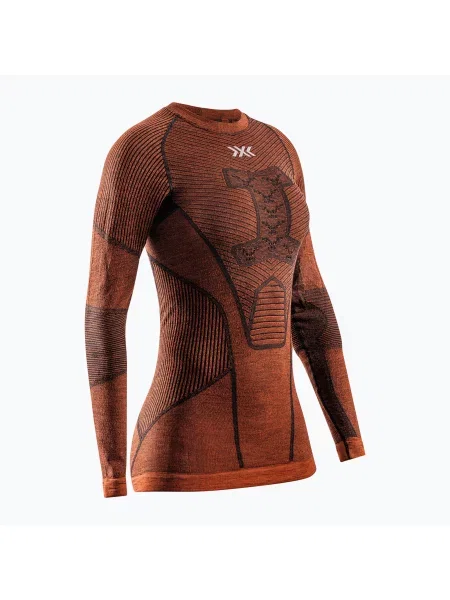 X-Bionic Funkční Spodní Tričko Symbio Merino Z Merino Vlny hnědá černá