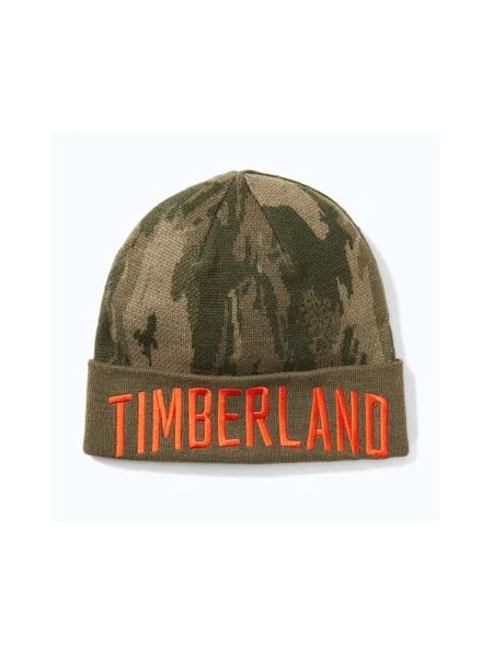 Шапка зимова Timberland Camo Jacquard Hat leaf green зелена