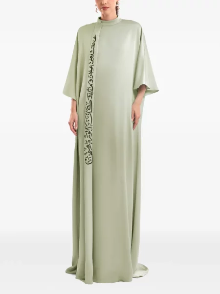 Kołnierzykowy sukienka maxi Gemy Maalouf zielona