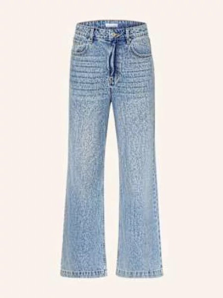 Mrs & Hugs Jeansy Straight blau niebieskie