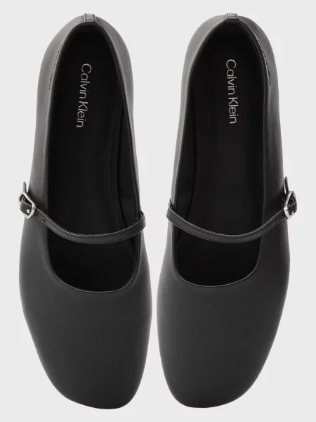 Кожаные балетки Calvin Klein черные