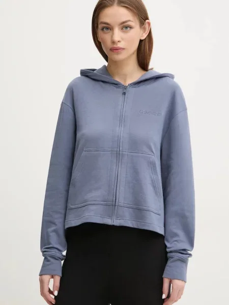 Суичър с качулка Calvin Klein Underwear с качулка синьо
