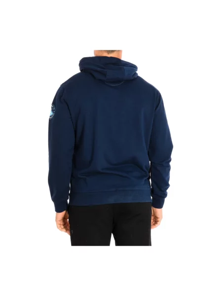 Bluza z kapturem La Martina z kapturem z logo niebieska