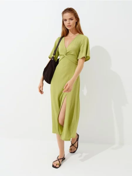 Kostiumas midi suknelė Mohito iki kelių žalia