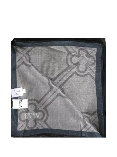 Fular V°73 cu imprimeu geometric gri