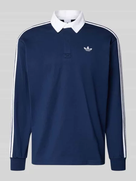 Koszulka rugby o kroju regular fit z czystej bawełny Adidas Originals granatowa