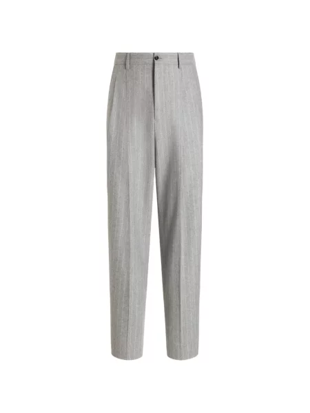Pantaloni Dolce & Gabbana de flanelă gri