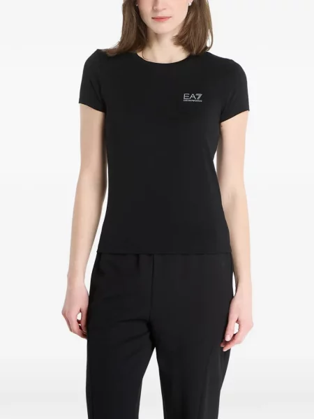 Scurt tricou Ea7 Emporio Armani cu imagine negru