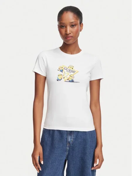 Guess Jeans Tricou alb