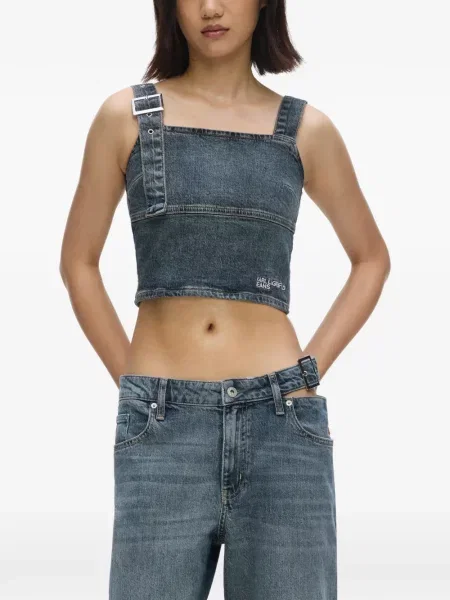 Top Karl Lagerfeld Jeans cu cataramă albastru