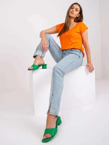 Tricou Fashionhunters portocaliu