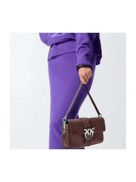 Geanta crossbody Pinko clasică maro
