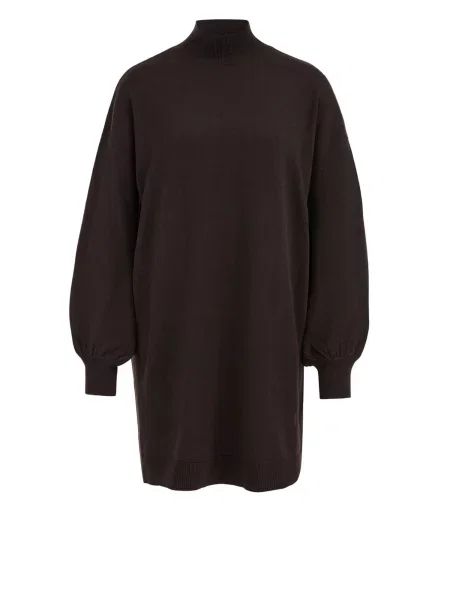 WE Fashion Rochie tricotat închis maro