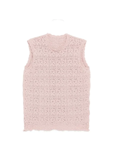 Kamizelka Jnby żakardowa różowa