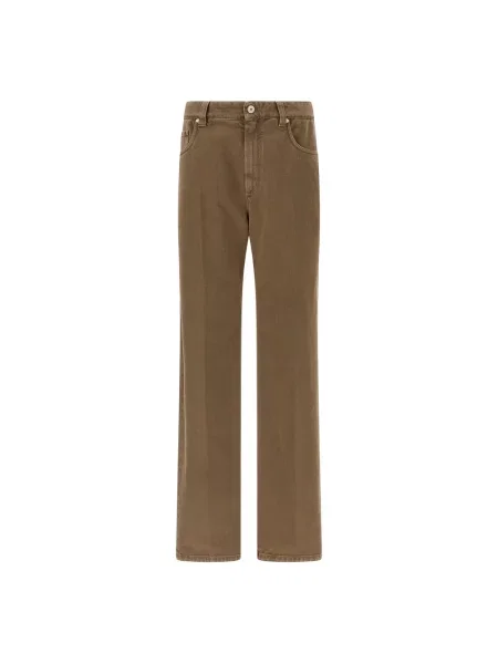 Jeansy Brunello Cucinelli brązowe