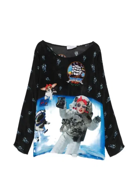 Grafic bluză The Artistylist cu imagine negru
