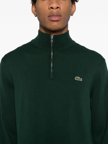 Hanorac Lacoste cu broderie verde