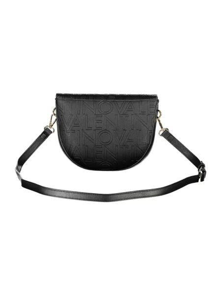 Lniana torebka Valentino Bags czarna