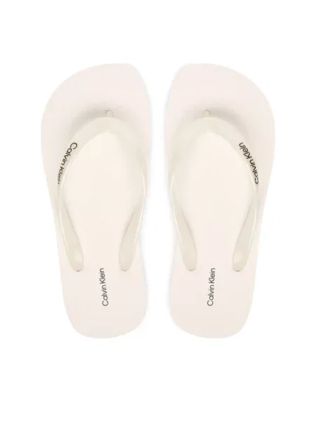 Calvin Klein Japonki Arwa Metallic Pearlised Flip Flops biały