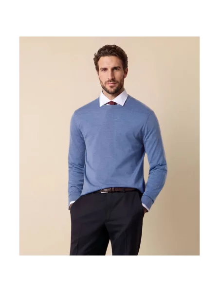 Sweter Brooks Brothers wełniany niebieski