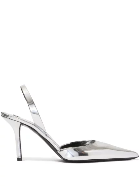 Pantofi cu toc Proenza Schouler slingback argintiu