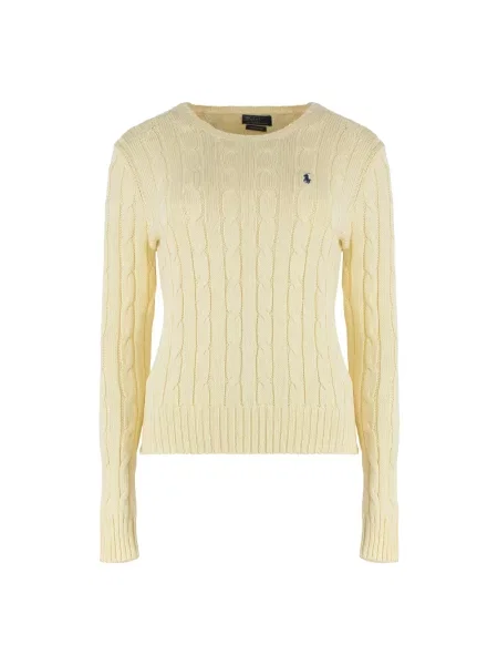Dzianinowy sweter Polo Ralph Lauren beżowy