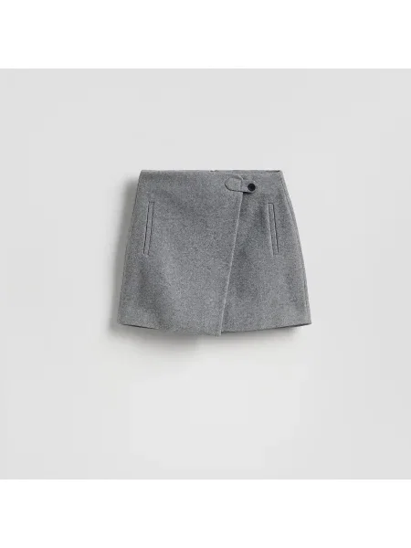 Reserved Átlapolt miniszoknya sötétszürke