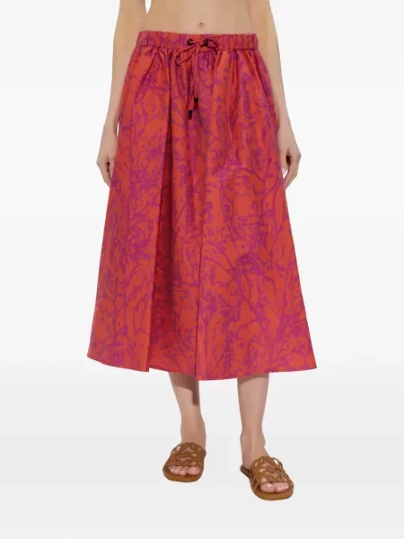 Fustă Max Mara cu model floral cu imagine portocaliu