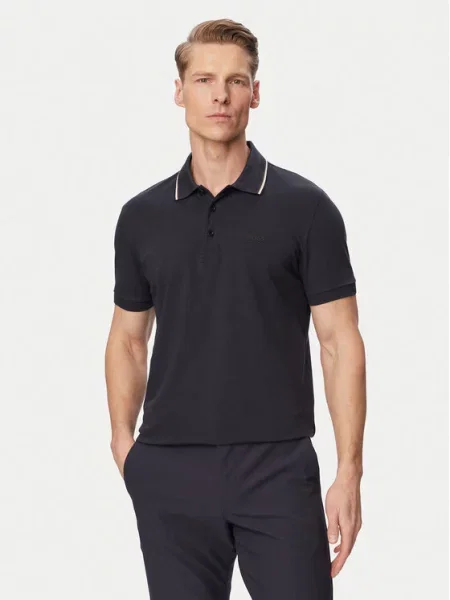 BOSS Polo marškinėliai Pl Goc Birdie Paule Tamsiai mėlyna