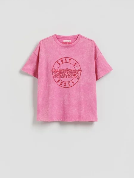 Reserved Футболка Guns N’ Roses рожевий